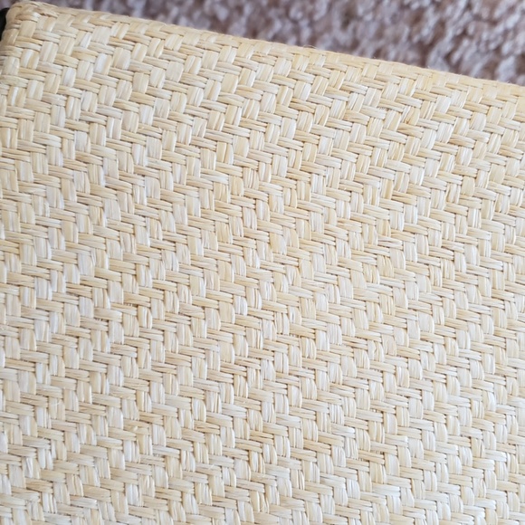 NWOT Cute Spring Blue Bamboo Handle Straw Bag - Picture 8 of 16